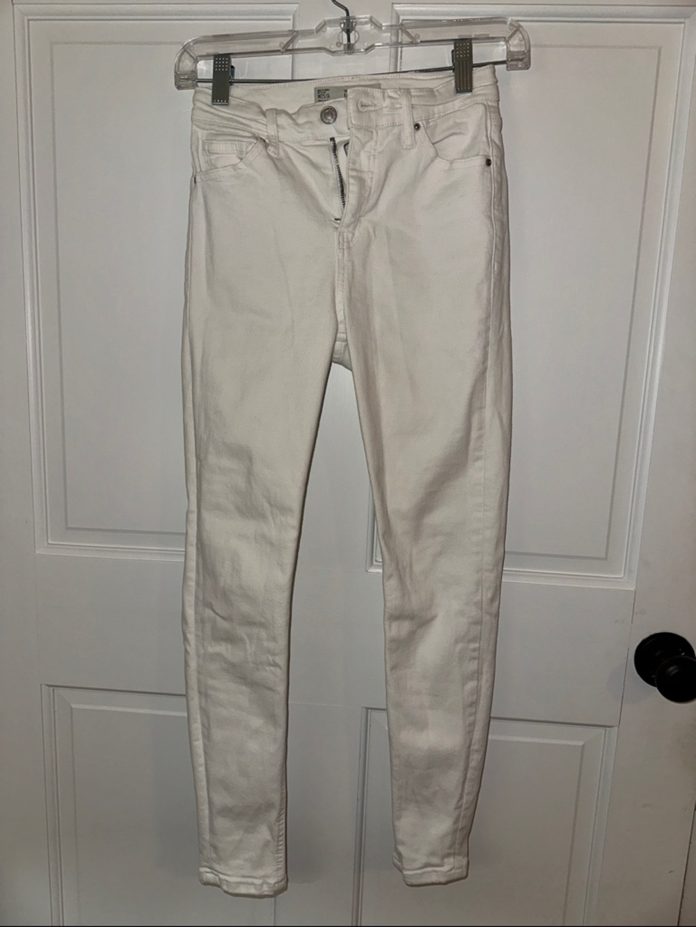 Topshop Women's Jamie White Slim Fit Jeans
